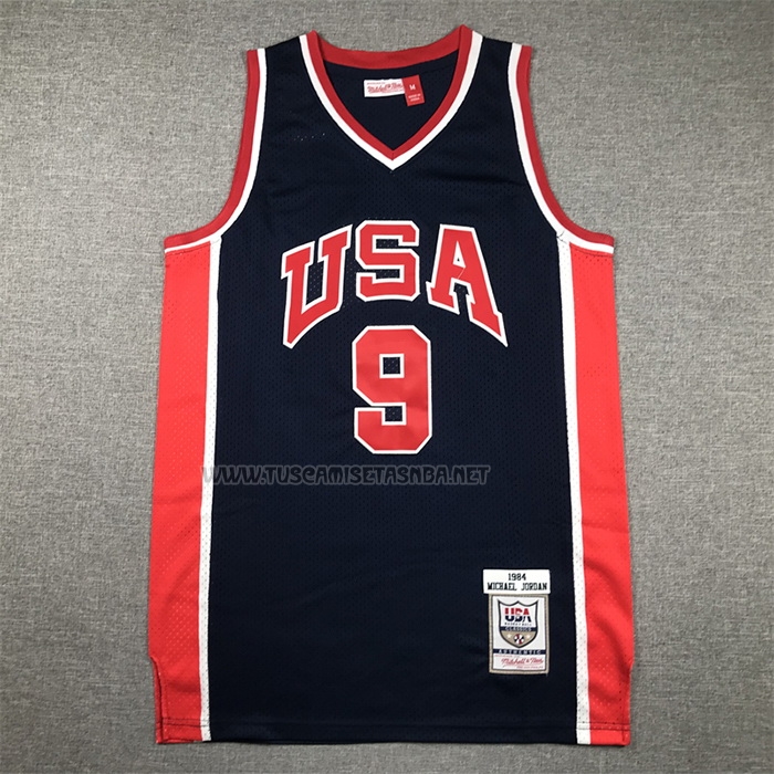Camiseta Michael Jordan NO 9 USA 1984 Azul